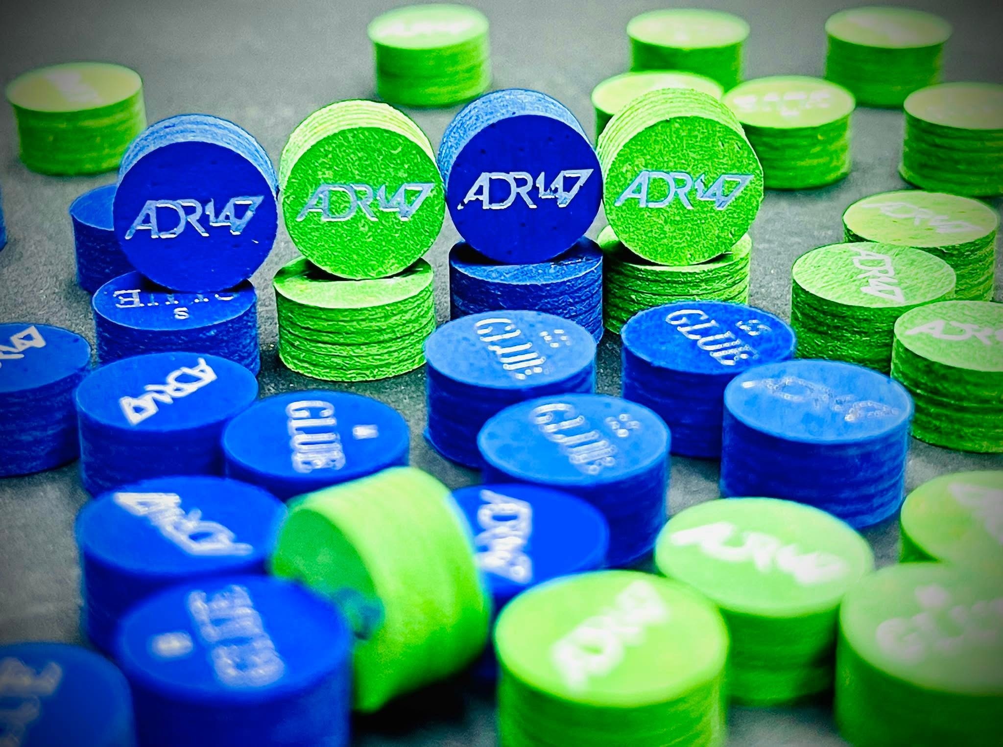 ADR147 multi-layer tips in blue and green, original product photograph